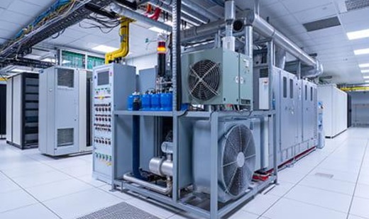 Chiller and cooling plant equipment serving a data center hall